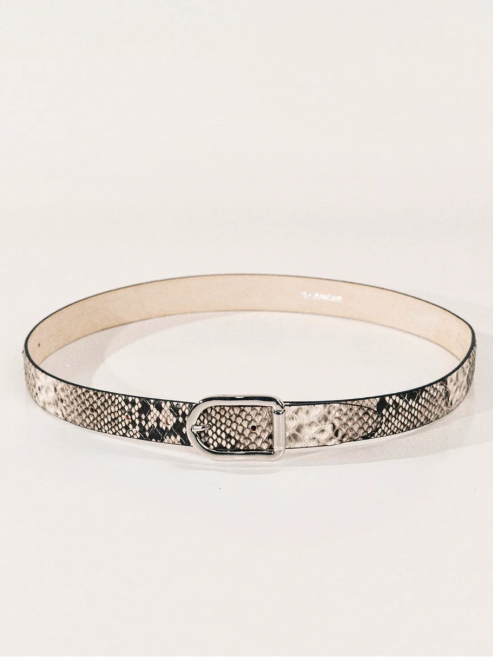 Dehanche Mija Snake Silver Beige Belt Size L - Picture 3 of 11